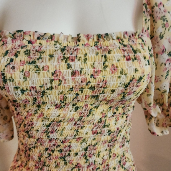 Summer dress cream/ yellow floral - Picture 2 of 10